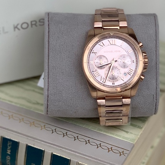 Michael Kors rose gold brecken chronograph watch - Picture 6 of 7